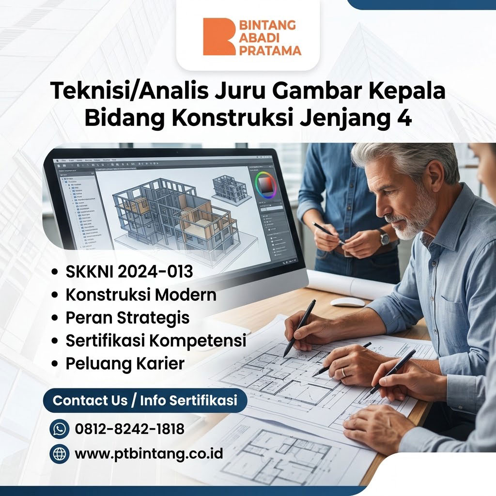 sertifikasi SKKNI bagi Teknisi Analis Juru Gambar